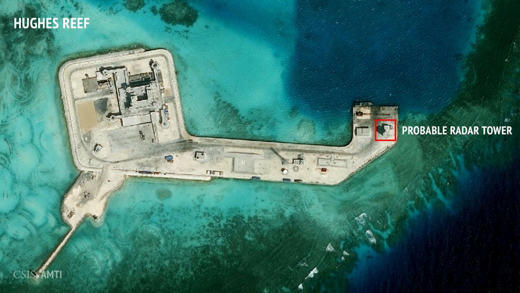 Arrecife Hughes, ubicado en las islas Spratly.