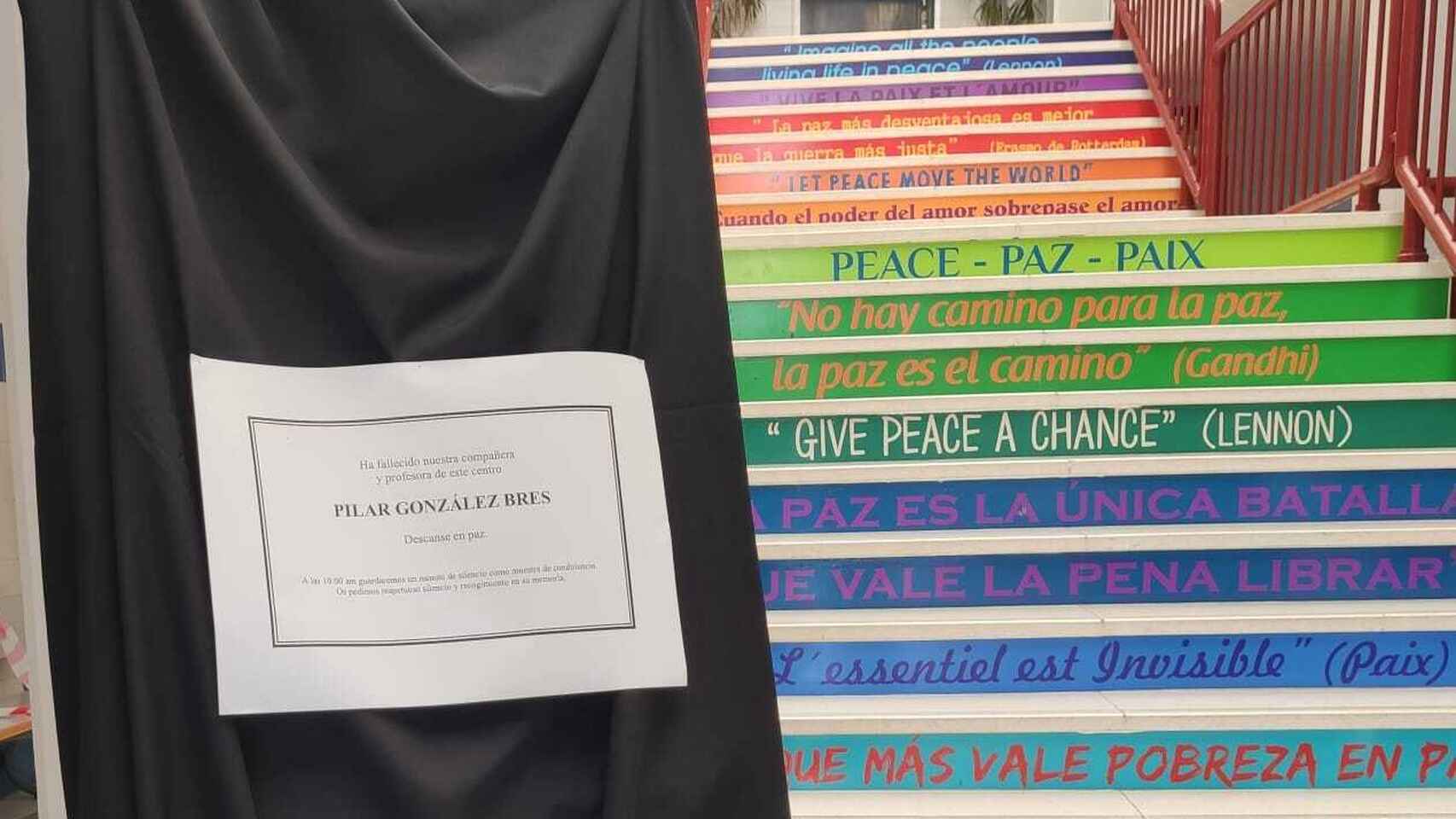 Imagen del colegio donde Pilar ejercía como docente.