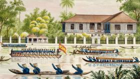 'Casa de campo de Malacañang' (Manila). Acuarela de José Honorato Lozano, 1847. Biblioteca Nacional de España
