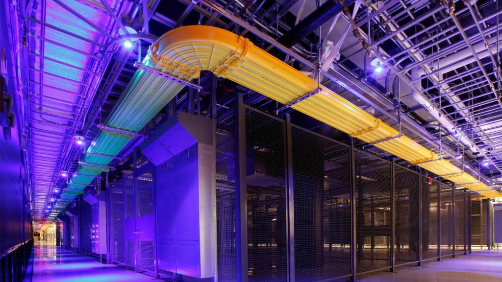Interior de un centro de datos.