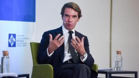 José María Aznar, el pasado martes, en un acto celebrado en la Universidad Francisco de Vitoria de Madrid.