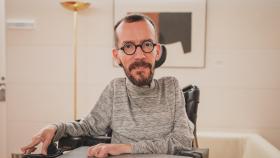 Pablo Echenique, en su despacho de Unidas Podemos en el Congreso, durante la entrevista con EL ESPAÑOL.