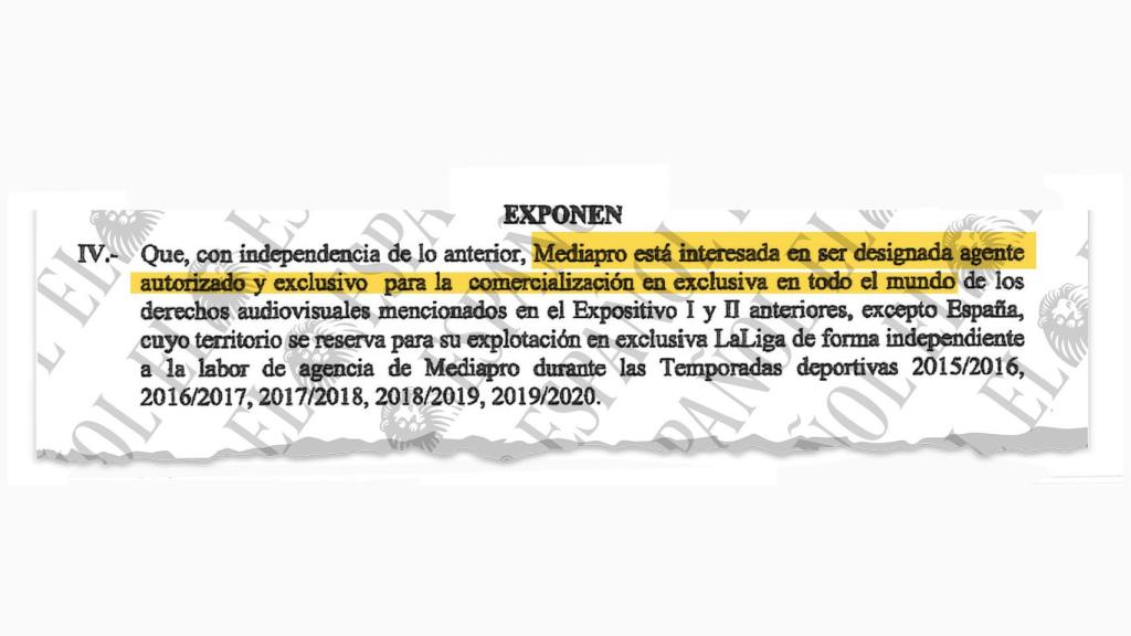 Contrato entre Mediapro y LaLiga
