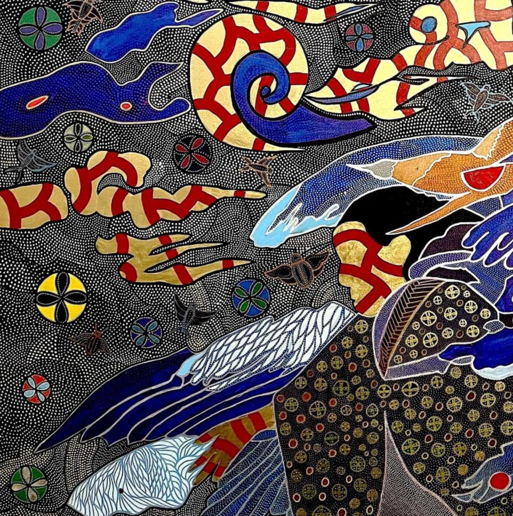 'Untitled on Canvas 66', de Hunter Biden, en la Georges Bergès Gallery