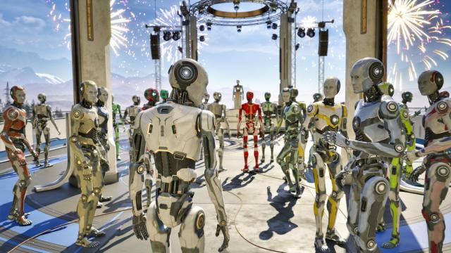 Androides en la Nueva Jerusalén, en una imagen de 'The Talos Principle II'