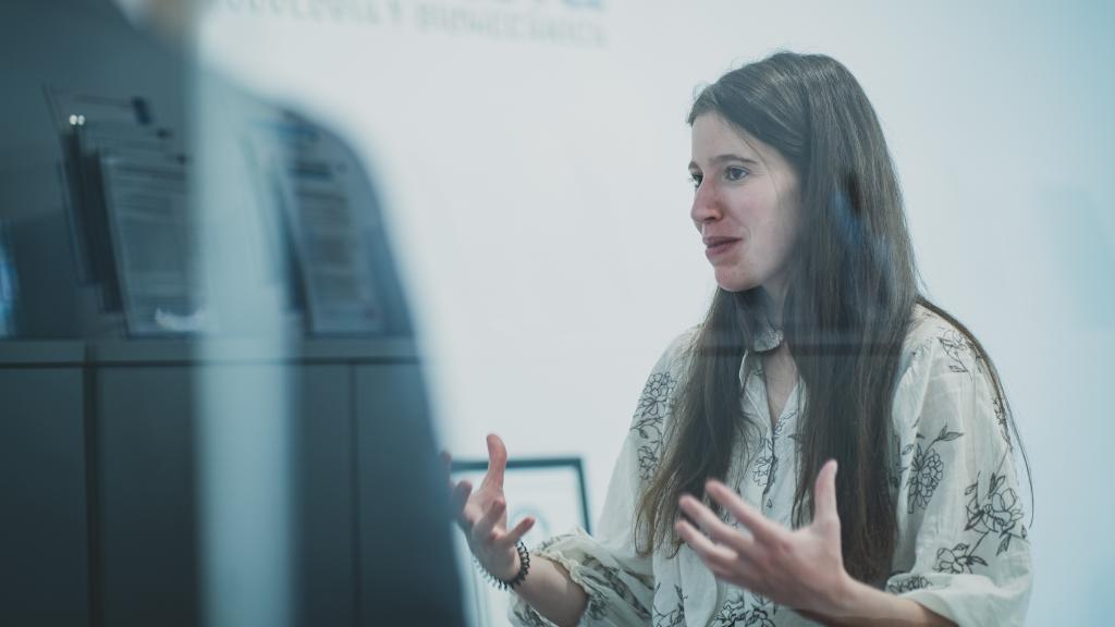 Marina Azpíroz, biotecnóloga y responsable de I+D de Podoactiva.