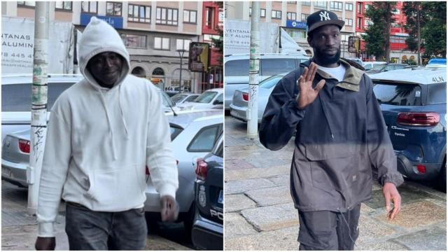 Ibrahima Diack y Magatte N’Diaye a su llegada al juicio.