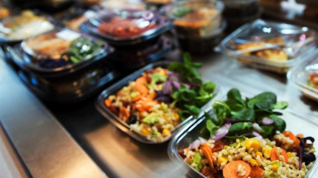 Platos preparados con verduras.