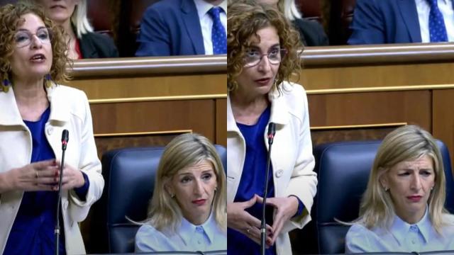 Las vicepresidentas María Jesús Montero y Yolanda Díaz este jueves.