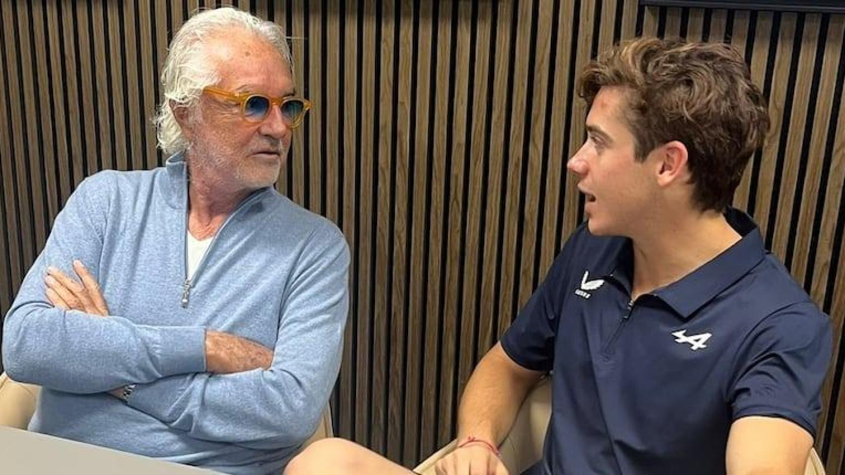 Flavio Briatore y Franco Colapinto