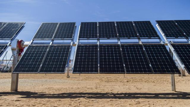 Unos paneles solares.