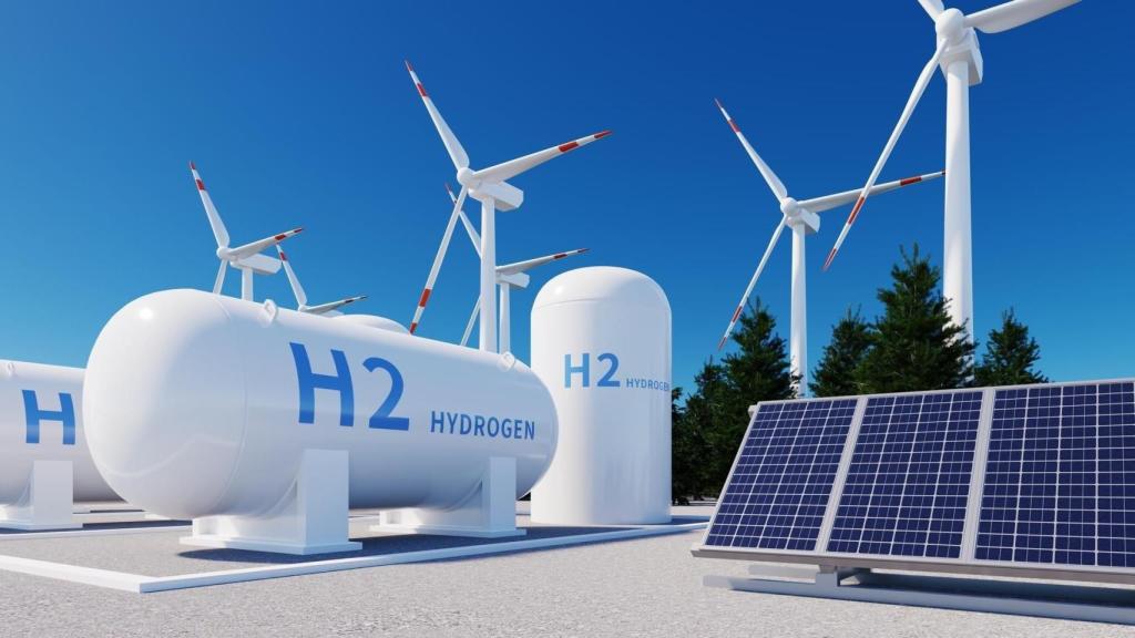 Hidrógeno verde, fotovoltaica y eólica.