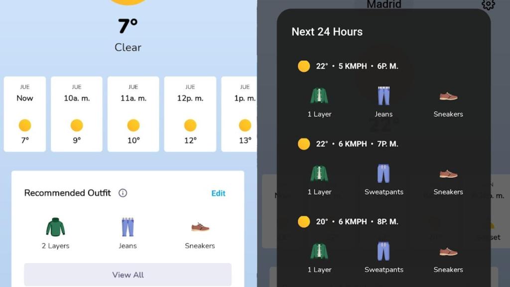 Dina app del tiempo