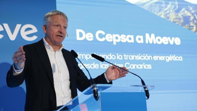 El CEO de Moeve, Maarten Wetselaar, en la presentación de la nueva marca en Tenerife