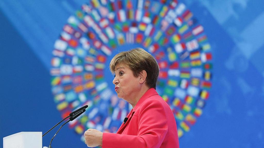 Kristalina Georgieva, directora gerente del FMI, en un discurso el pasado 17 de abril.