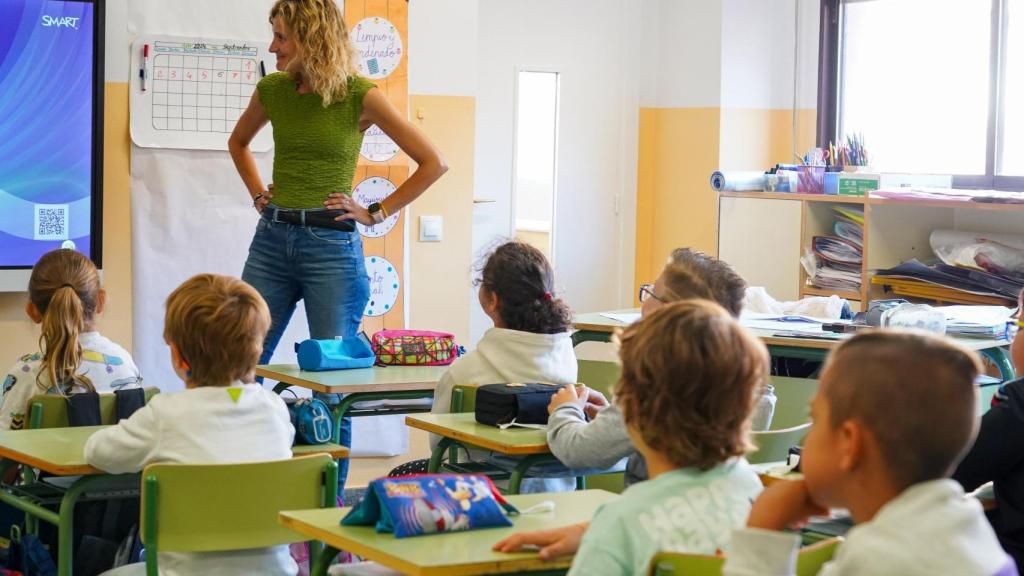 Inicio del curso escolar en el Colegio Público La Granja de León