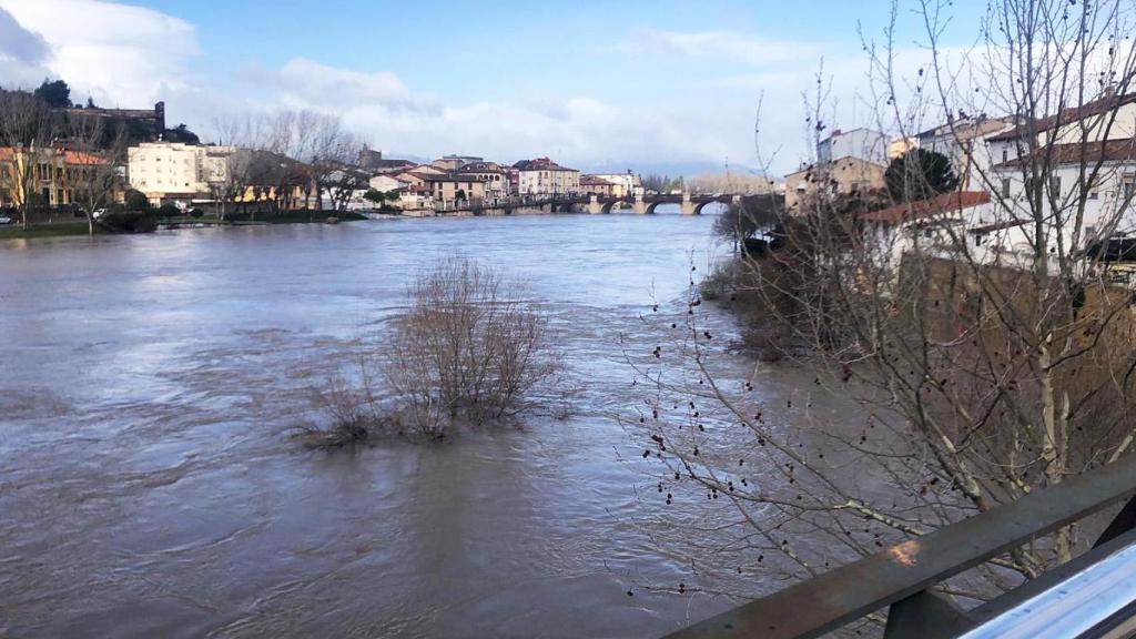 Crecida del río Ebro a su paso la provincia de Burgos el pasado año