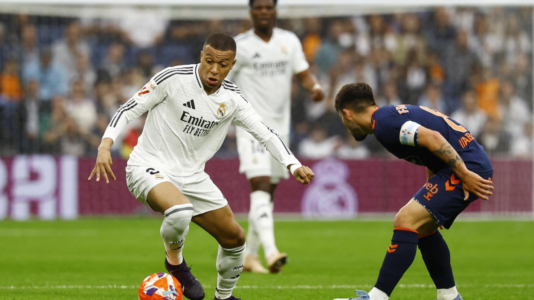 Mbappé, durante el partido contra el Celta.
