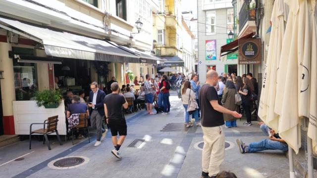 Locales de hostelería de la calle Torreiro de A Coruña.