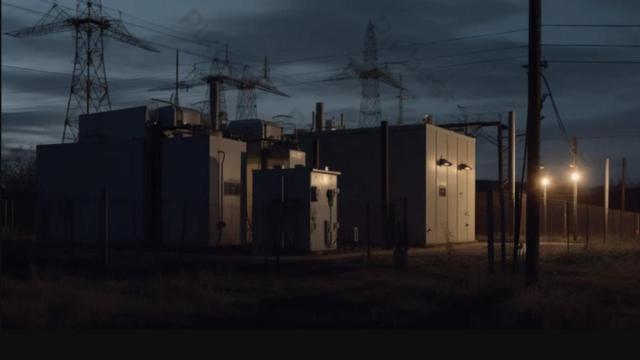 Una subestación eléctrica.