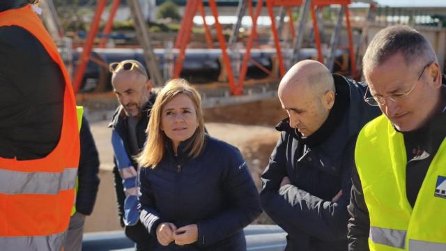 Pilar Bernabé junto a Miguel Polo. EE