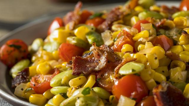 Se llama succotash, pero es más fácil de recordar cómo se hace que el nombre