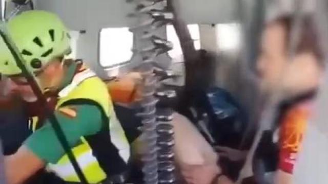Imágenes del dispositivo de rescate de un corredor del Desafío Ultra Trail Cainejo