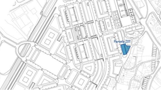 Plano de la parcela donde se levantará el edificio.