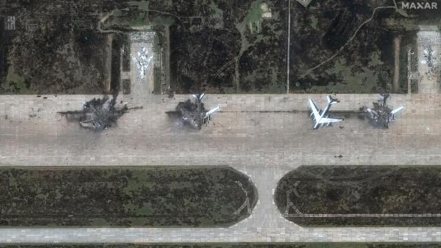 Bombarderos Tu-95 destruidos en la base de Belaya.